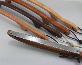 Double Edge Brotmesser Rechts- und Linkshänder Kombiniert / Personalisiertes / Handgemachtes Brotmesser / Handgemachtes Holzbrotmesser Gemüsemesser