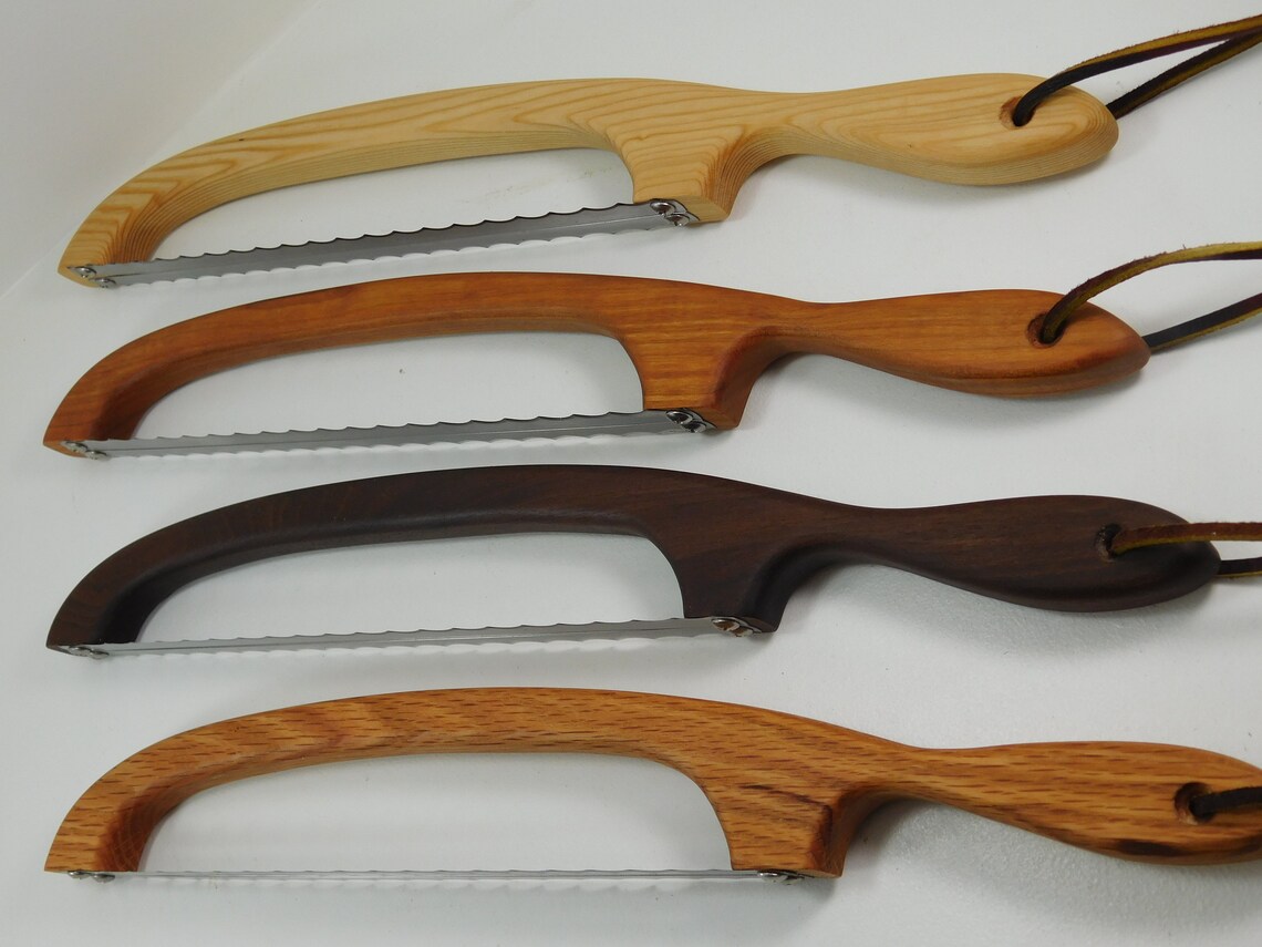 Double Edge Bread Knife Right AND Left Handed Combined / Etsy