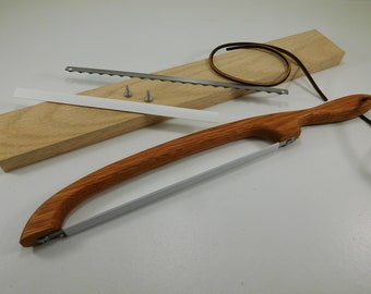 DIY Make Your Own Bread Knife / Knife Kit / Handmade Bread Knife / Handmade Wooden Bread Knife / Fiddle Bow Bread Knife / Woodworking Blank