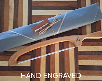 Handmade Bread Knife, Bow Bread  Knife,  Sourdough, Fiddle Bow Bread Knife, Gift Wrapped, Perfect Christmas Gift, Housewarming, Personalized