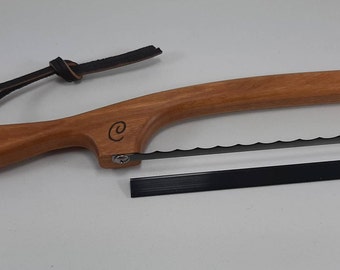 Personalized Bread Knife / Handmade Wooden Bread Knife / Fiddle Bow Bread Knife / Gift Wrapped / Wedding Gift / Kitchen Gift