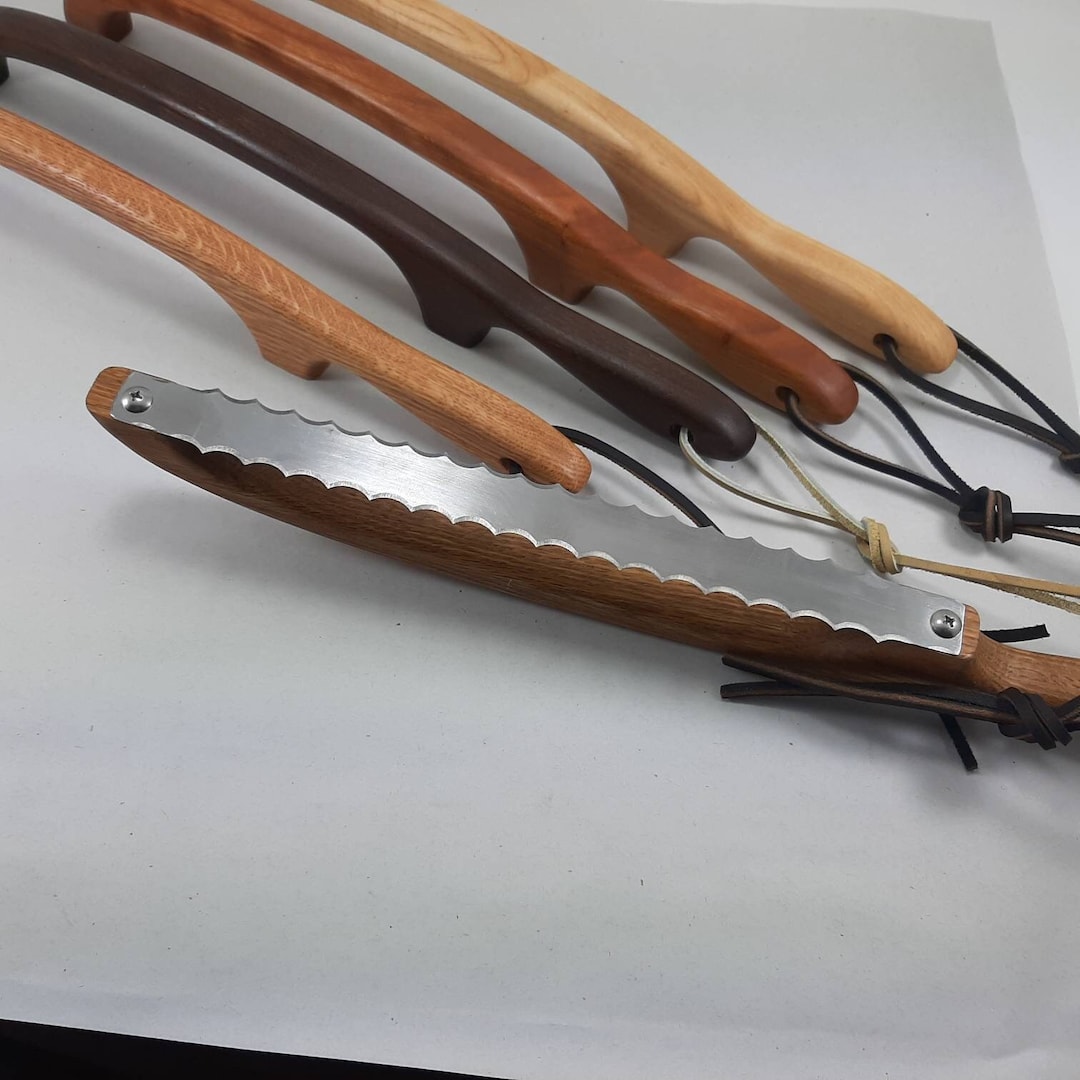 Double Edge Bread Knife Right AND Left Handed Combined, Handmade Bread