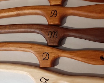 Personalized Bread Knife / Handmade Wooden Bread Knife / Fiddle Bow Bread Knife / Gift Wrapped / Wedding Gift / Kitchen Gift