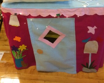 Cute card table playhouse