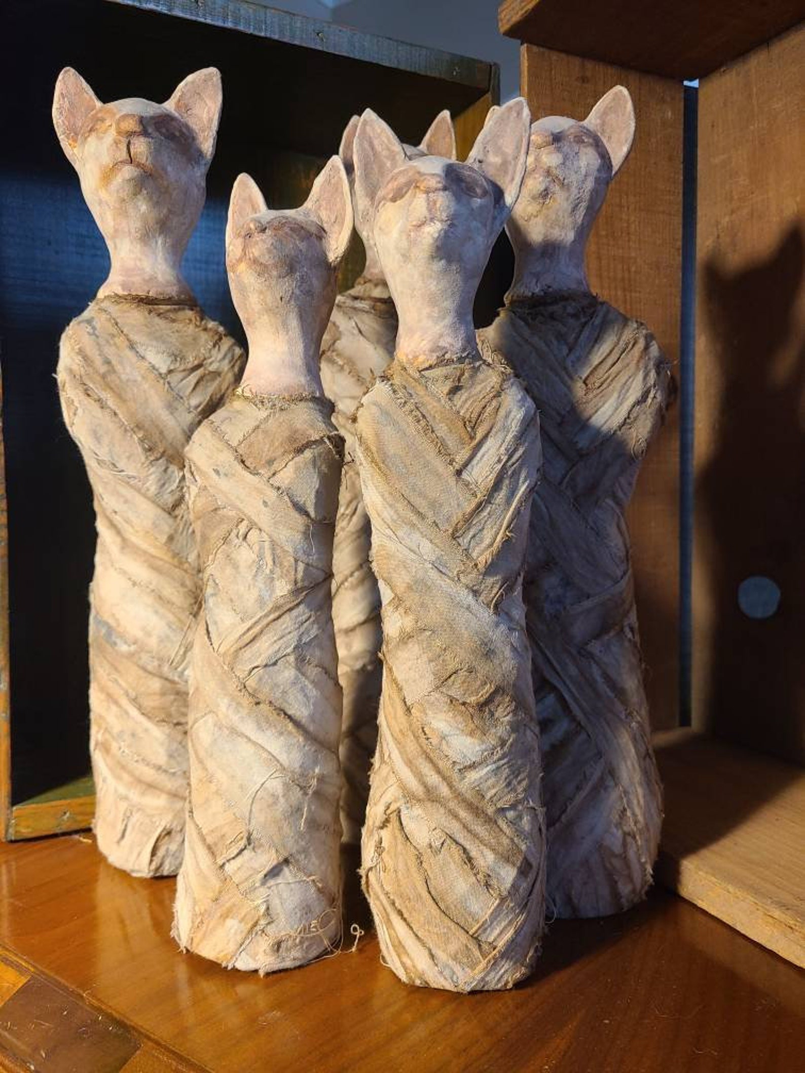 NEW Limited Edition Ancient Egyptian Cat Mummies Unique art | Etsy