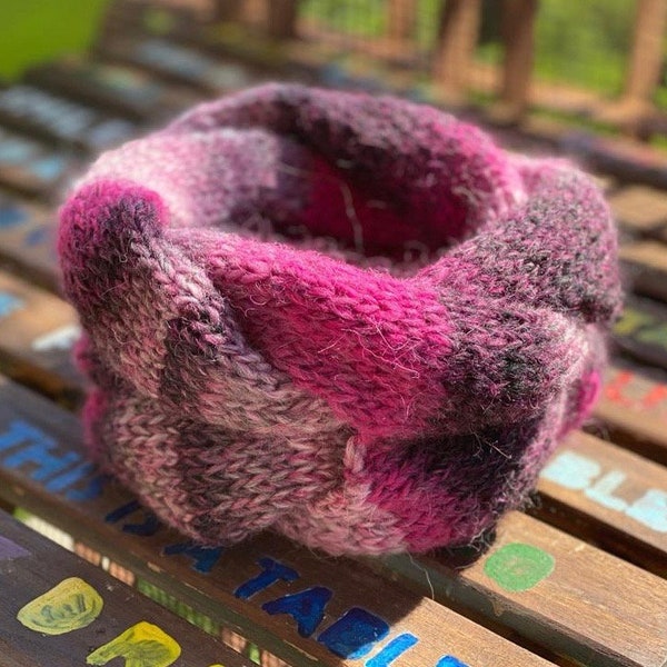 Interwined neckwarmer - KNITTING PATTERN ONLY - no finished product - adult size
