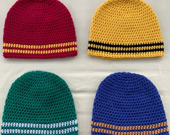 Chapeaux style sorcier - MOTIF AU CROCHET UNIQUEMENT - Tailles tout-petit, enfant, adulte - pas de produit fini