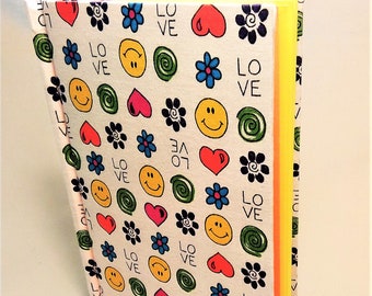 Love and Smiley Faces: yellow unlined pages