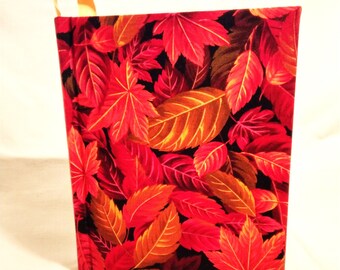 COLORFUL LEAVES on and in this mid-sized journal, one of Ed's wonderful creations.