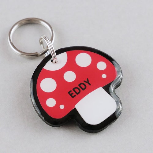 Grow Up Mushroom Personalize Colors And Your Pet Info Cute Dog Pet ID Tag