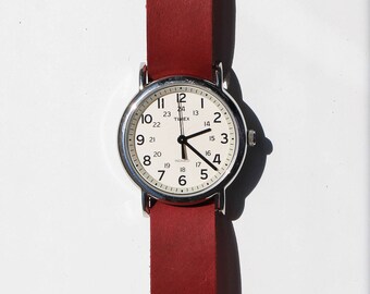 Leather Strap Watch Timex Weekender Canada Vintage Timex Watches
