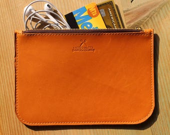 Suntan Brown Zippered Wallet Medium