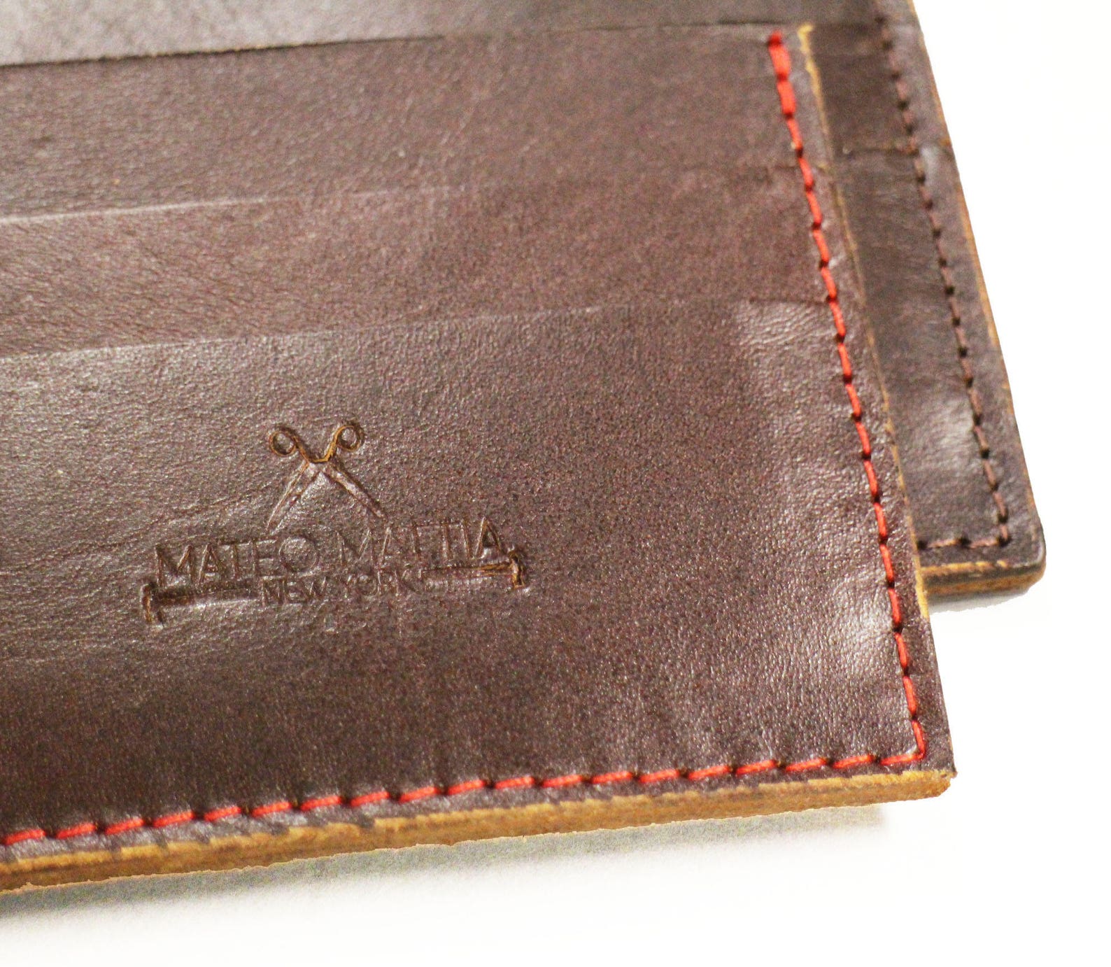 Leather Card Wallet Etsy