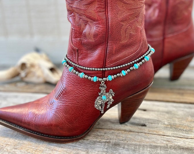 Horse Jewelry for Equestrian Lovers Cowgirl Boot Bracelet - Perfect Accessory for Cowboy Boots