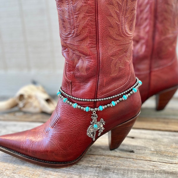 Horse Jewelry for Equestrian Lovers Cowgirl Boot Bracelet - Perfect Accessory for Cowboy Boots