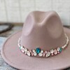 Boho Western Wedding Floral Bridal Hat Band Only 984v
