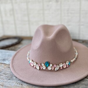 Rhinestone Western Hat Band | Handmade Adjustable Beaded  display picture 3