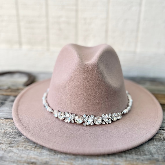 Western Hat Band | Handmade Rhinestone and Pink Crystal  display picture 1