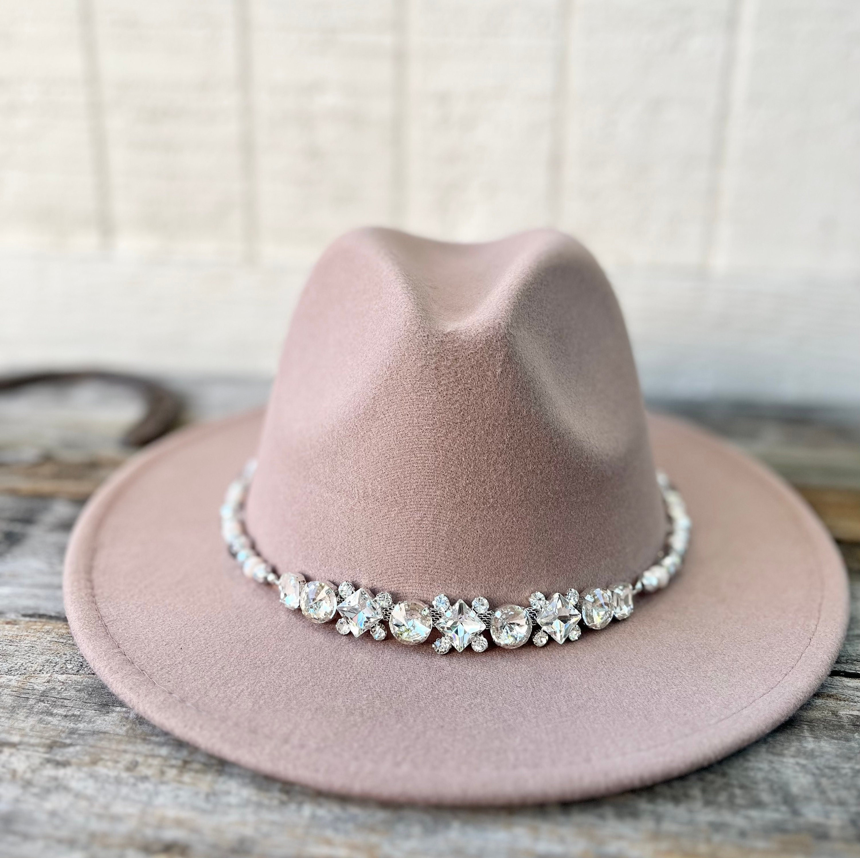 Western Hat Band | Handmade Rhinestone and Pink Crystal  display picture 1