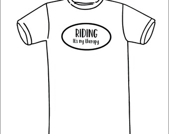 EQ006 Riding Therapy TShirt, chemise à manches courtes ou à manches longues