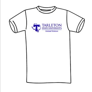 TSU2022037TS TShirt Tarleton State University Animal Science Unit Mark Horizontal