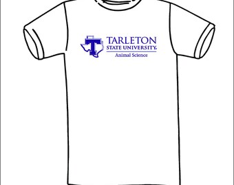 TSU2022037TS TShirt Tarleton State University Animal Science Unit Mark Horizontal