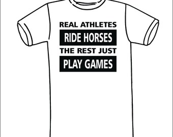 EQ002 Real Athletes Ride T-shirt, chemise à manches courtes ou à manches longues