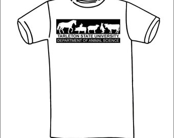 TSU2022021 TShirt Tarleton State University Department of Animal Science Animal Line