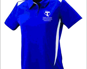 TSU2022043 Polo Femme VIOLET avec Contraste Blanc, LChest Logo Tarleton State University Animal Science
