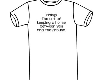 EQ003 T-shirt Art of Riding, chemise à manches courtes ou à manches longues
