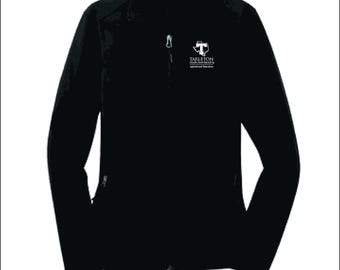 TSU2024002 Veste softshell pour femme, enseignement agricole de l'université d'État de Tarleton, noir, blanc logo LChest