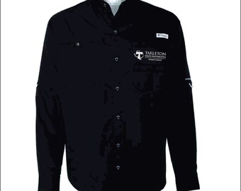 TSU2022051 Chemise de pêche LS pour homme avec logo de poche Tarleton State University Animal Science Unit Mark