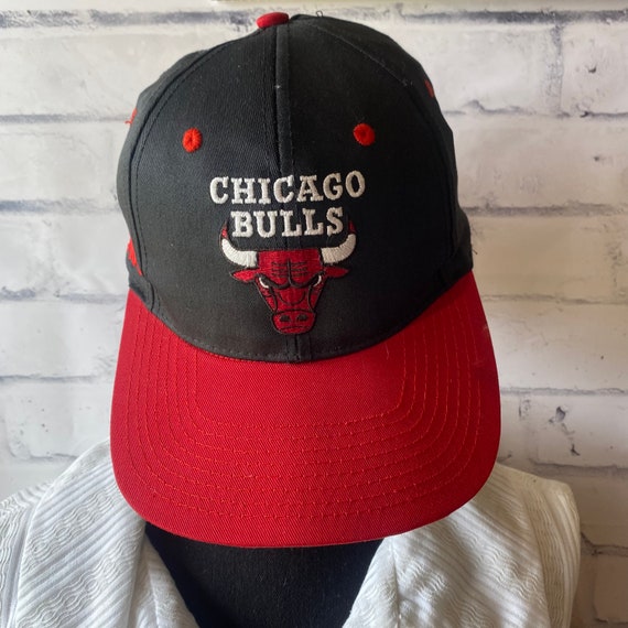 1990s Chicago Bulls Red Black Green Snapback Hat - image 1