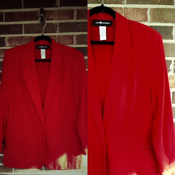 80s/90s Oversized Red Blazer, 14