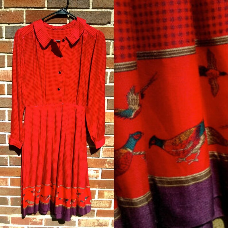 red peter pan collar dress