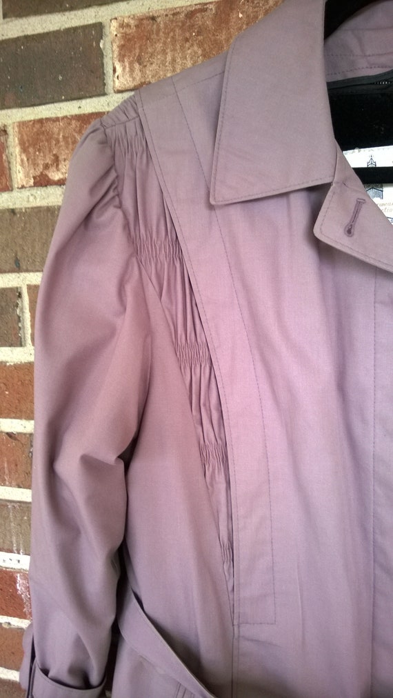 1970s Lavender Purple Mauve London Fog Trenchcoat… - image 3