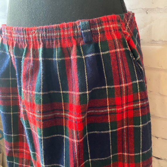 1970s 1980s Red Green Blue White Plaid High Waist… - image 3