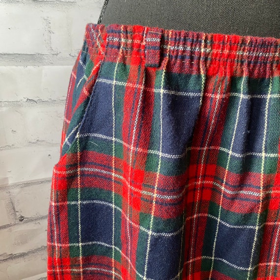 1970s 1980s Red Green Blue White Plaid High Waist… - image 2