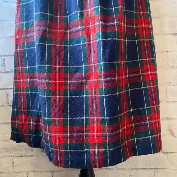 1970s 1980s Red Green Blue White Plaid High Waist… - image 4