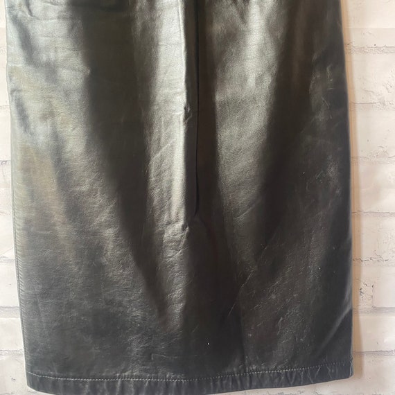 1970s 1980s WILSONS Black Leather High Waisted Pe… - image 4