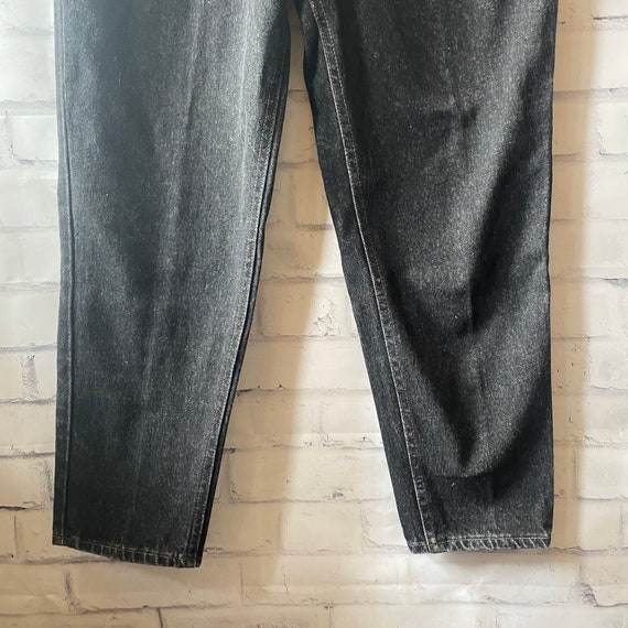 1980s 1990s Lee Faded Black High Waisted Jeans, 1… - image 4