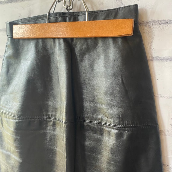 1970s 1980s WILSONS Black Leather High Waisted Pe… - image 3