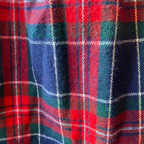 1970s 1980s Red Green Blue White Plaid High Waist… - image 5