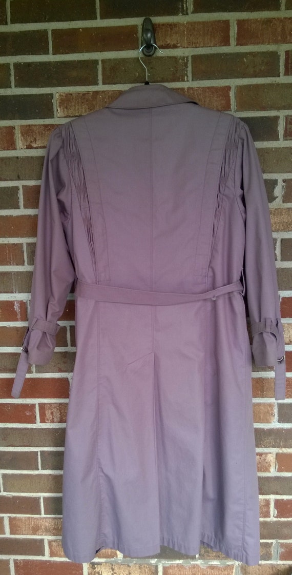 1970s Lavender Purple Mauve London Fog Trenchcoat… - image 6