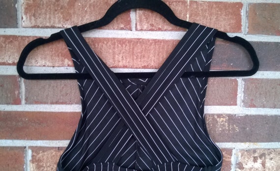 1990s Maurices Black and White Stripe Body Con Ma… - image 5