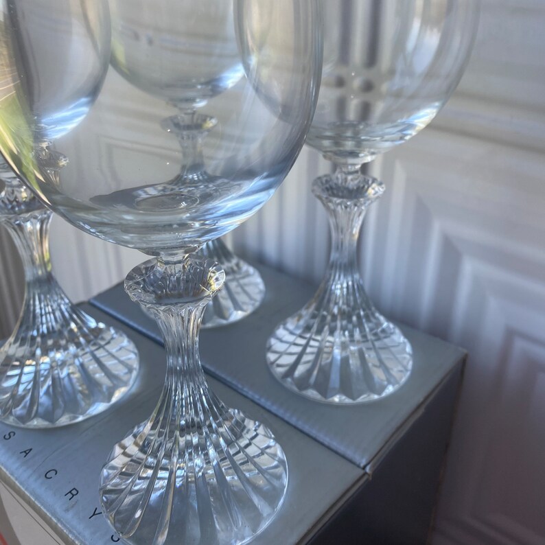 1990s Mikasa Crystal the Ritz Red Wine Water Goblet Set of 4 - Etsy