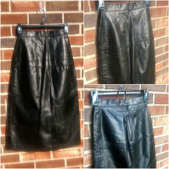 AMAZING! edgy WILSONS leather skirt 4