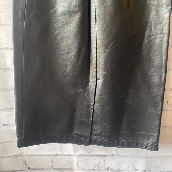 1970s 1980s WILSONS Black Leather High Waisted Pe… - image 9