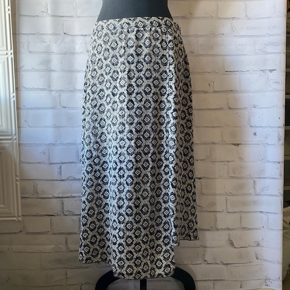 1990s Assymetrical Midi Length Wrap Skirt, 12 - image 1