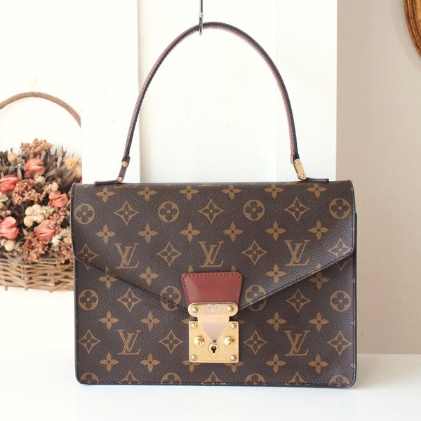 Louis Vuitton Handbag Concorde Vintage Handbag Monogram Brown Authentic Bag